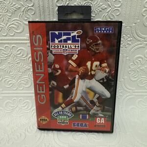 NFL Football '94 Starring Joe Montana Sega Genesis Sports Game Boxed CIB